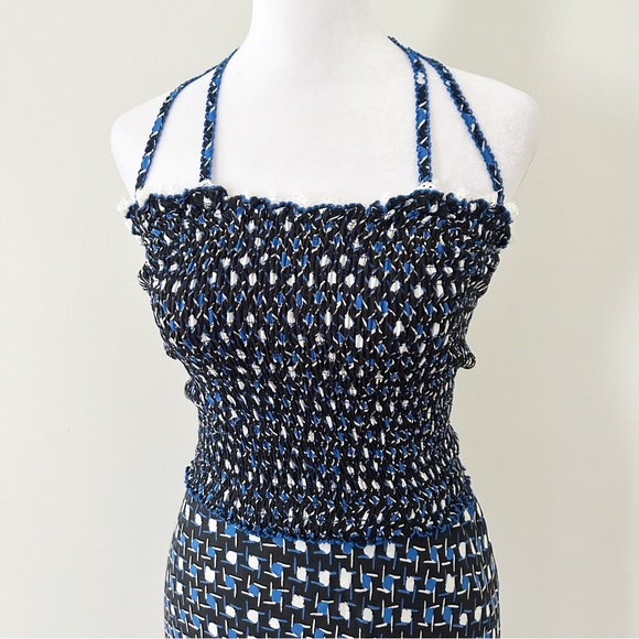 Poupette St Barth Foe Panelle Smocked Halter Tiered Maxi Dress Size XS - Picture 8 of 10